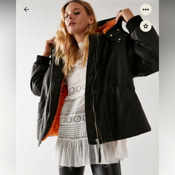 ISO IN SEARCH OF! Free People Moxy Trapeze Vegan Leather Jacket FP - Picture 1 of 1